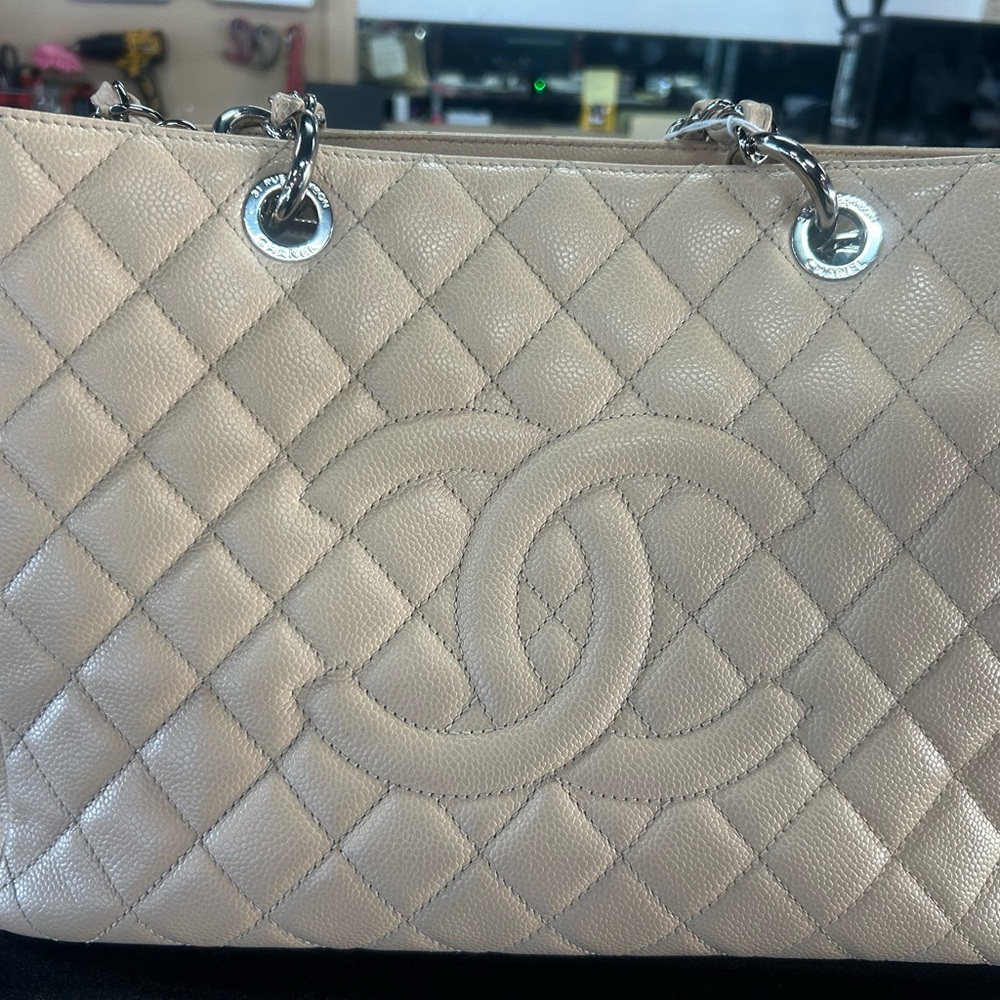 Chanel Beige Quilted GST